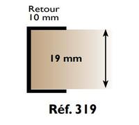 Profil d'habillage PVC chant U" PRUNIER - 621400"