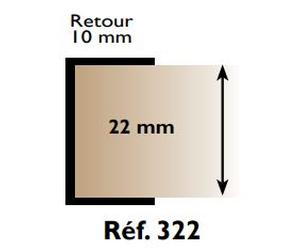 Profil d'habillage PVC chant U" PRUNIER - 621400"