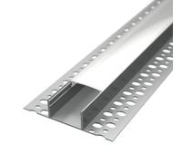 Profil en aluminium BETA2 de 2 m encastré Plaque de plâtre Carrelage pour bande LED coque mate (BETA2T)