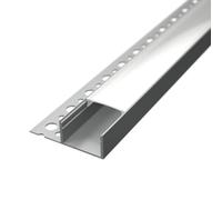 Profil en aluminium BETA2 de 2 m encastré Plaque de plâtre Carrelage pour bande LED coque mate (BETA2L)