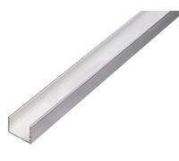 Profil en U - Gah-alberts - 492519 - Aluminium Naturel - 1000 x 15 x 10 mm - Ouverture 12 mm