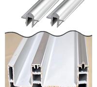 Profil en U pour Réparation Rail Cache-rail Clipsable pour Fenêtre | Lot de 2 Embouts de Réparation pour Porte-fenêtre Usée, Bande en Aluminium pour Réparer Soi-même Une Fenêtre ou Porte Couliss