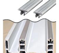 Profil en U pour Réparation Rail Cache-rail Clipsable pour Fenêtre | Lot de 2 Embouts de Réparation pour Porte-fenêtre Usée, Bande en Aluminium pour Réparer Soi-même Une Fenêtre ou Porte Couliss