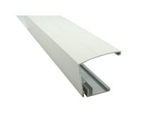 Profil et capot laqués vissables de bordure couverture polycarbonate 10-16-32 mm - L: 3 m - l: 45 mm - E: 32 mm - Blanc RAL 9010