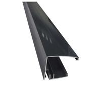 Profil et capot laqués vissables de bordure couverture polycarbonate 10-16-32 mm - L: 3 m - l: 45 mm - E: 32 mm - Gris anthracite