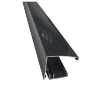 Profil et capot laqués vissables de bordure couverture polycarbonate 10-16-32 mm - L: 4 m - E: 32 mm - Gris anthracite RAL 7016