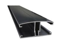 Profil et capot laqués vissables de jonction couverture polycarbonate 10-16-32 mm - L: 3 m - l: 60 mm - E: 32 mm - Gris anthracite