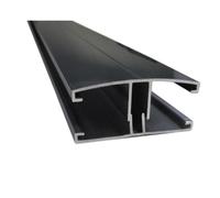 Profil et capot laqués vissables de jonction couverture polycarbonate 10-16-32 mm - L: 4 m - E: 32 mm - Gris anthracite RAL 7016