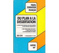 Profil Formation Français : du plan à la dissertation