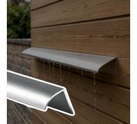 profil goutte d'eau 1 2,5 5 10 15 20 M De Longueur Ligne De Bord D'égouttement Mural En Alliage D'aluminium, Inverseur D'eau De Pluie Mural 5 CM Largeur(Silver,L 11 m W 5 cm)