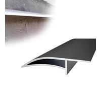 profil goutte d'eau 1 8 12 20 gouttières en forme de bec d'aigle de 125 cm de long, protection des avant-toits des murs extérieurs, garniture de moulure(Black 2 PCS)