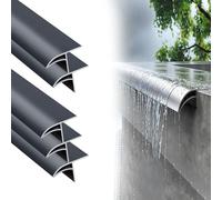 profil goutte d'eau Bande de déflecteur de toit 50 150 CM de longueur pour terrasse/ligne d'égouttement d'avant-toit grise pour balcon/bande de lignes(5 PCS,W 30 MM L 150 CM)
