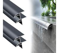 profil goutte d'eau Bande de déflecteur de toit 50 150 CM de longueur pour terrasse/ligne d'égouttement d'avant-toit grise pour balcon/bande de lignes(4 PCS,W 30 MM L 100 CM)