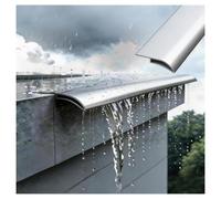 Profil Goutte d'Eau Bande de DéFlecteur Toit, Bande DéRivation de Pluie | Pour Avant-toits, Murs Cour, Balcons, et Fenêtres, 5 Cm Large(White,L1.5m/4.9ft)