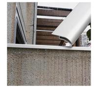 Profil Goutte d'Eau Bande de DéRivation de Pluie en Aluminium | Bande Dérivation Pluie pour Terrasses, Balcons, Avant-toits, et Murs Extérieurs, 5 Cm Large(White,L2.3m/7.5ft)