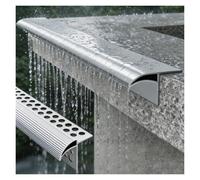 Profil Goutte d'Eau Bande de DéRivation de Pluie, Profil Goutte Eau | Pour les Rebords Balcons et Terrasses, En Aluminium, Argenté(7.54ft)