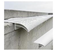 Profil Goutte d'Eau, Bande de Ligne d'éGouttement en Aluminium | Bande Dérivation Pluie pour Terrasses, Balcons, Avant-toits, et Murs Extérieurs, 5 Cm Large(White,L2.1m/6.9ft)