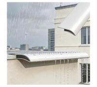 Profil Goutte d'Eau, Bande de Ligne d'éGouttement en Aluminium | Bande Dérivation Pluie pour Terrasses, Balcons, Avant-toits, et Murs Extérieurs, 5 Cm Large(White,L1.7m/5.6ft)