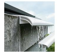 Profil Goutte d'Eau Bande Déflecteur Toit, Protection Anti Éclaboussures | Joint de Protection Contre les Intempéries pour les Bords Balcons et Terrasses, en Aluminium(White,L2.2m/7.2ft)