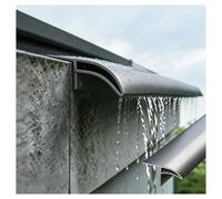 Profil Goutte d'Eau Bande Déflecteur Toit, Protection Anti Éclaboussures | Joint de Protection Contre les Intempéries pour les Bords Balcons et Terrasses, en Aluminium(Gray,L1.9m/6.2ft)