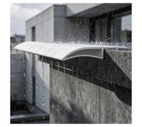 Profil Goutte d'Eau Bande Dérivation de Pluie, Gouttière de toit | Bande Dérivation Pluie pour Terrasses, Balcons, Avant-toits, et Murs Extérieurs, 5 Cm Large(White,L2.2m/7.2ft)