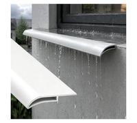 Profil Goutte d'Eau Blanc Découpable Protection Mur 1 2m | Protégez les murs des traces d'eau, protection contre les gouttes pluie auvents porte/rebords