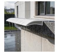 Profil Goutte d'Eau Inverseur de Pluie En Métal, Profil Goutte d'Eau | Pour Avant-toits, Balcons, Terrasses, Rebords de Fenêtre, et Bords des Murs Extérieurs(White,L1.6m/5.2ft)