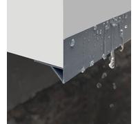 Profil Goutte d'eau Profilé de Gouttière en aluminium à Fixation en Surface | Louche de Fenêtre Métallique pour une Gestion Efficace de L'eau, Protège-goutte Extérieur Découpable