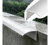 Profil Goutte D'eau Profilé de Larmier Anti-retour pour Appui Fenêtre | Déflecteurs de Pluie pour Fenêtres, Largeur 50 mm, pour Usage Extérieur Fixation Par Collage Site(White,16PCS)