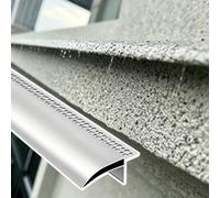 Profil Goutte D'Eau Profilé de Rive de Toiture (larmier) Empêchant Le Reflux et Les Infiltrations ; Profilé Élargi pour Le Rejet D'eau en Façade.(W2.6in/6.5cm,L3.9ft/1.2m)