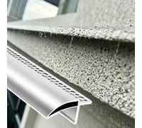Profil Goutte D'Eau Profilé de Rive de Toiture (larmier) Empêchant Le Reflux et Les Infiltrations ; Profilé Élargi pour Le Rejet D'eau en Façade.(W2.0in/5cm,L9.8ft/3m)