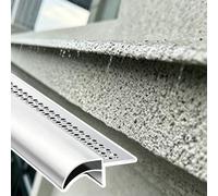 Profil Goutte D'Eau Profilé de Rive de Toiture (larmier) Empêchant Le Reflux et Les Infiltrations ; Profilé Élargi pour Le Rejet D'eau en Façade.(W1.2in/3cm,L8.2ft/2.5m)
