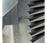 Profil Goutte D'Eau Profilé de Rive D'égout Alliage D'aluminium pour Débords Toiture, Profilé Guidage Et Déviation Des Eaux Pluie, Protège Les Surfaces Extérieures