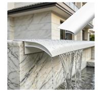 Profil Goutte d'Eau, Protection de Gouttière Extérieure pour Avant-toit | Conception Systèmes Dérivation des Eaux pour Maisons, Appuis de Fenêtre et Cours Intérieures(White,L2.1m/6.9ft)
