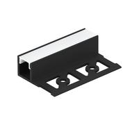 Profil intégré R4 en aluminium noir 1000x13x13mm
