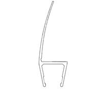 Profil Joint inverseur antischiacciamento pour Box douche épaisseur verre 8 - 10 mm, longueur 2500 mm 8pt1 - 33