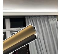 Profil LED en aluminium pour bande lumineuse de 8 mm, diffuseur de canal découpable pour plafond de cloison sèche, noir, 1,5 m - Idéal pour l'éclairage de la maison et du bureau