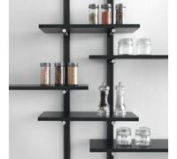 Profil mural - à encastrer ou en applique - alu titane - 3 m - système PIN SALICE