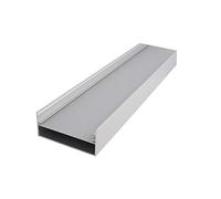 Profil périmétrique et de finition en aluminium mat pour bloc de verre, 200 x 8,4 x 3,5 cm. Unité de vente 1 profil de 200 cm.