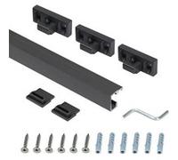 Emuca - Profil pour Suspendre Les Accessoires de Cuisine, Profil pour Montage Mural, avec Supports cachés, 110 cm, Aluminium, Finition Gris Anthracite.