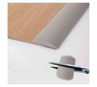 Profil Transition Sol Adhesive Rampes de Seuil en PVC Bande de Séparation Plate, Installation Rapide, Convientpour une Pente de Seuil de 5mm, Facile À Découper(Gray,W3.5cm*L100cm)