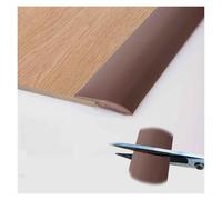 Profil Transition Sol Adhesive Rampes de Seuil en PVC Bande de Séparation Plate, Installation Rapide, Convientpour une Pente de Seuil de 5mm, Facile À Découper(Brown,W3cm*L100cm)