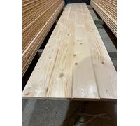 Profilbretter Profilholz Façade Profil Fasebretter 20 mm x 12,8 cm Longueur 200 cm Bois 10 pièces Bois de sauna Bois d'ruchette Sous-toit Revêtement