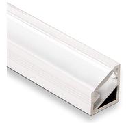 Profilé-66 LED Profilé de Coin Blanc 2000 x 14,5 x 16,5 mm avec Cache Opaque de SO-TECH®
