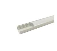 Profilé Aluminium 2m pour Ruban LED Couvercle Blanc Opaque - SILAMP