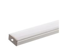 Profilé Aluminium 2m pour Ruban LED Double Rangée - Couvercle Blanc Opaque - SILAMP