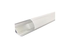 SILAMP Profilé Aluminium Angle 2m pour Ruban LED Couvercle Blanc Opaque