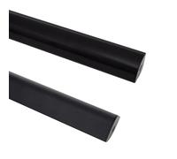 Profilé Aluminium Angle Rond pour Ruban LED jusqu'à 20 mm Noir 2 m Noir tra
