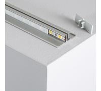Profilé Aluminium En Saillie Double Moulure 1 m pour Rubans LED jusqu'à 8 mm