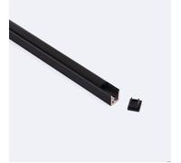 Profilé Aluminium En Saillie Mini pour Rubans LED jusqu'à 6 mm Noir translucide